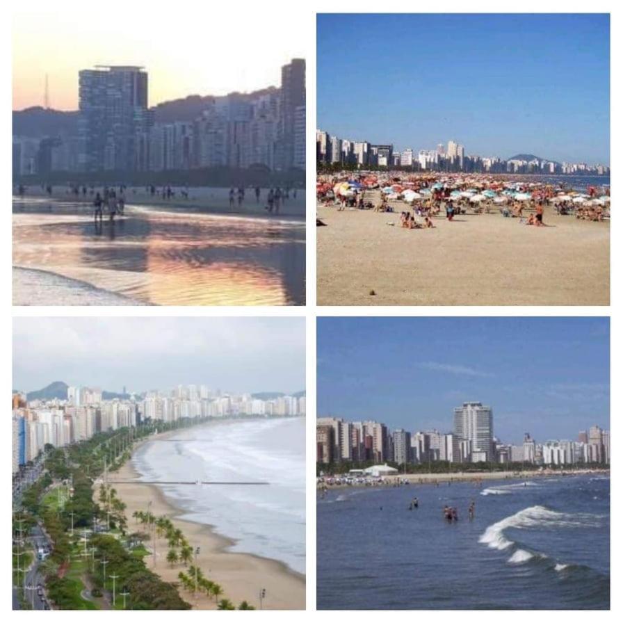 Apartamento 100 Mts Praia Roupa Cama Toalha Banho Wi-Fi 500 Mega Port 24 Hs Santos (Sao Paulo) Dış mekan fotoğraf
