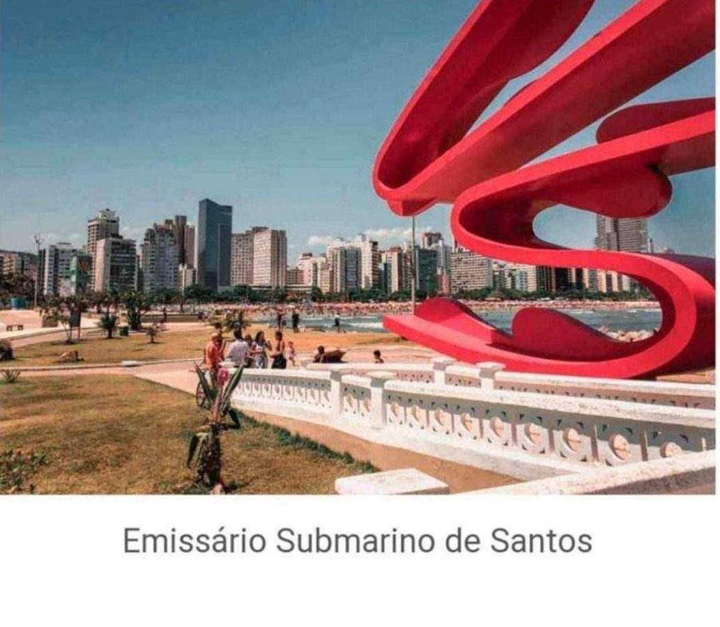 Apartamento 100 Mts Praia Roupa Cama Toalha Banho Wi-Fi 500 Mega Port 24 Hs Santos (Sao Paulo) Dış mekan fotoğraf